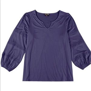 TINT & SHADOW Top w/detailing on sleeves NWT